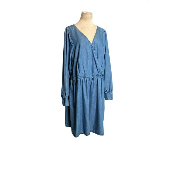 Red Camel blue chambray long sleeves dress size 3X - Picture 7 of 11